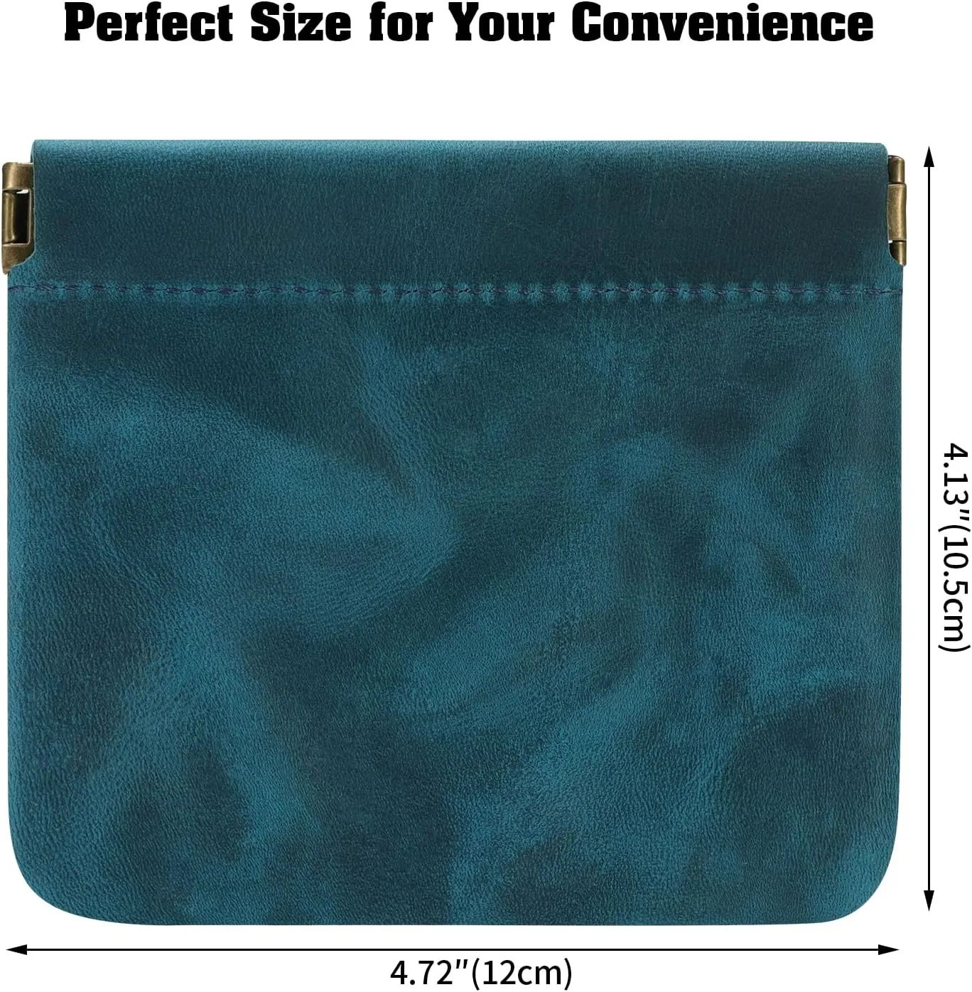 Jack&Chris Mini Coin Purse, Genuine Leather Small Coin Wallet, Leather Squeeze Coin Purse Pouch Change Holder For Men & Women, JC309