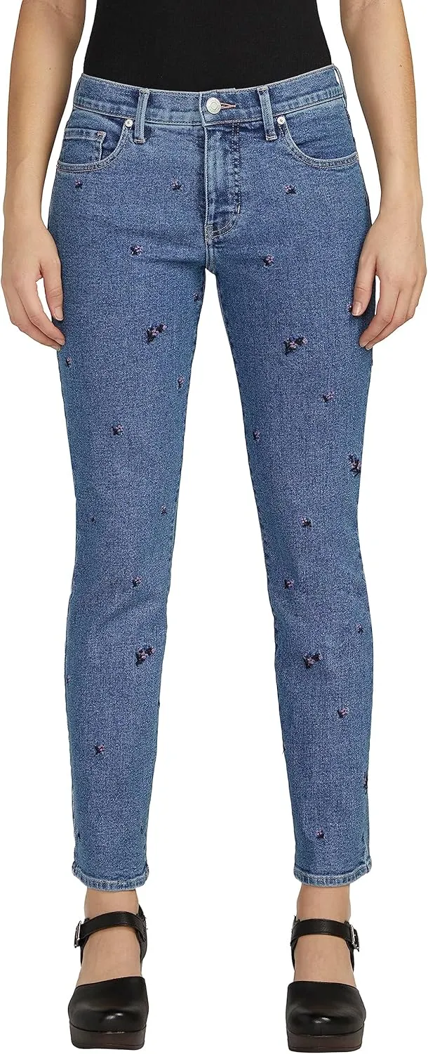 JAG Women's Cassie Mid Rise Slim Straight Leg Jeans & Pants-Legacy