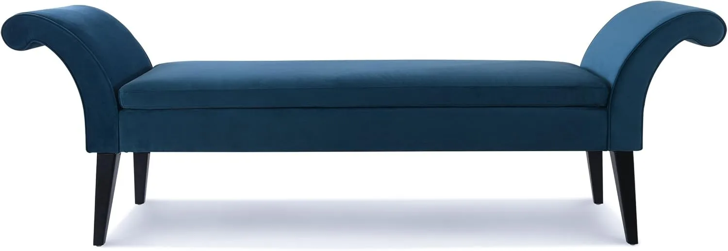 Jennifer Taylor Home Alexis Flared Arm Entryway Bench, Satin Teal