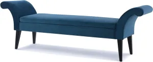Jennifer Taylor Home Alexis Flared Arm Entryway Bench, Satin Teal
