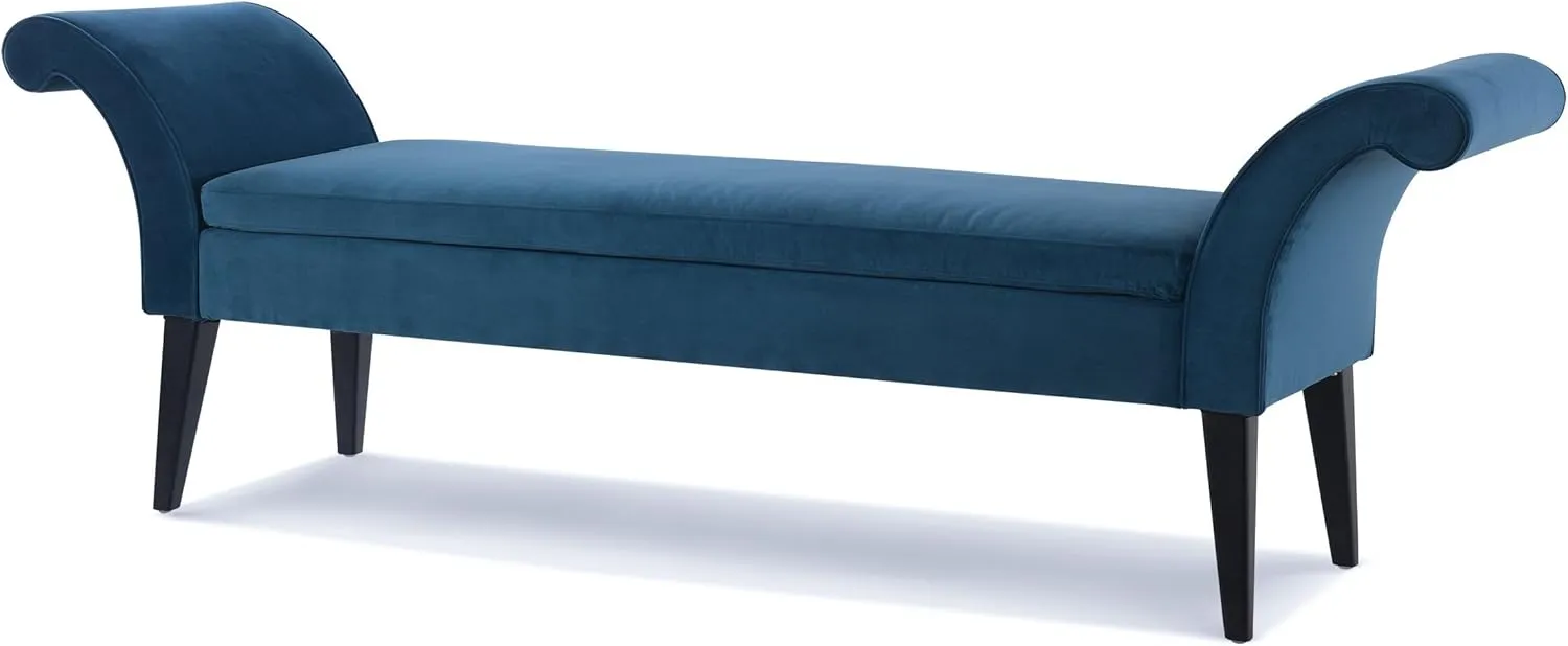 Jennifer Taylor Home Alexis Flared Arm Entryway Bench, Satin Teal