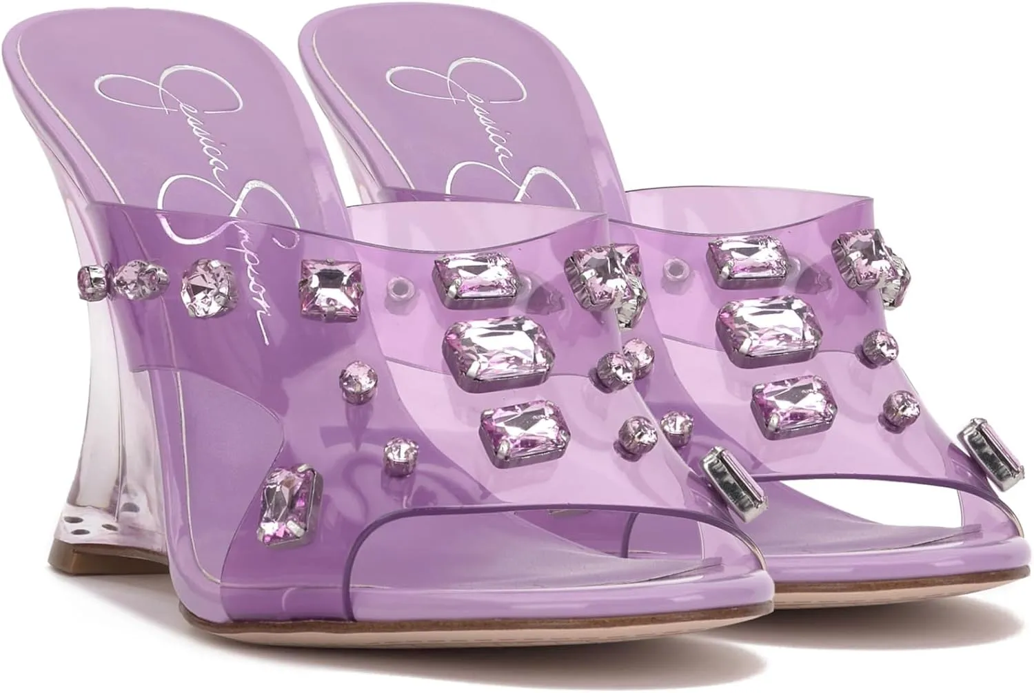 Jessica Simpson Womens Ganisa Stiletto Tranclucent Wedge Sandals