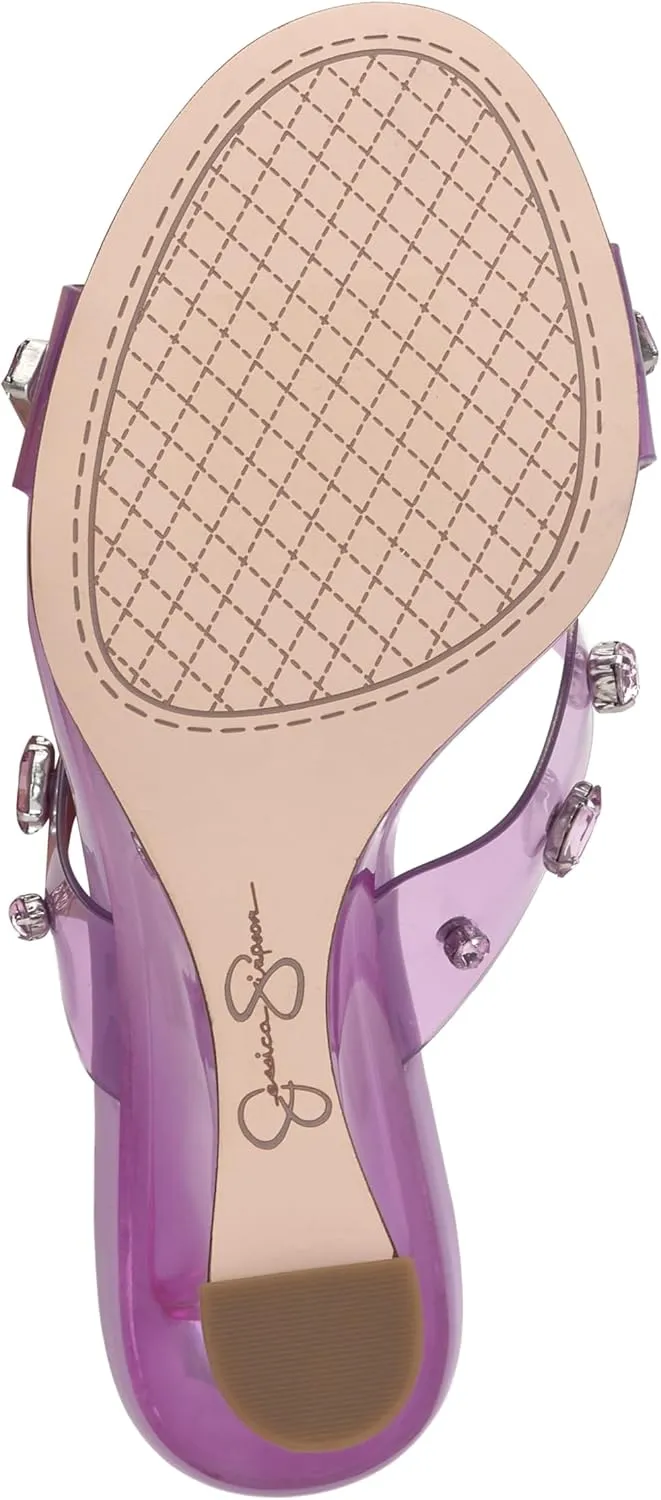 Jessica Simpson Womens Ganisa Stiletto Tranclucent Wedge Sandals