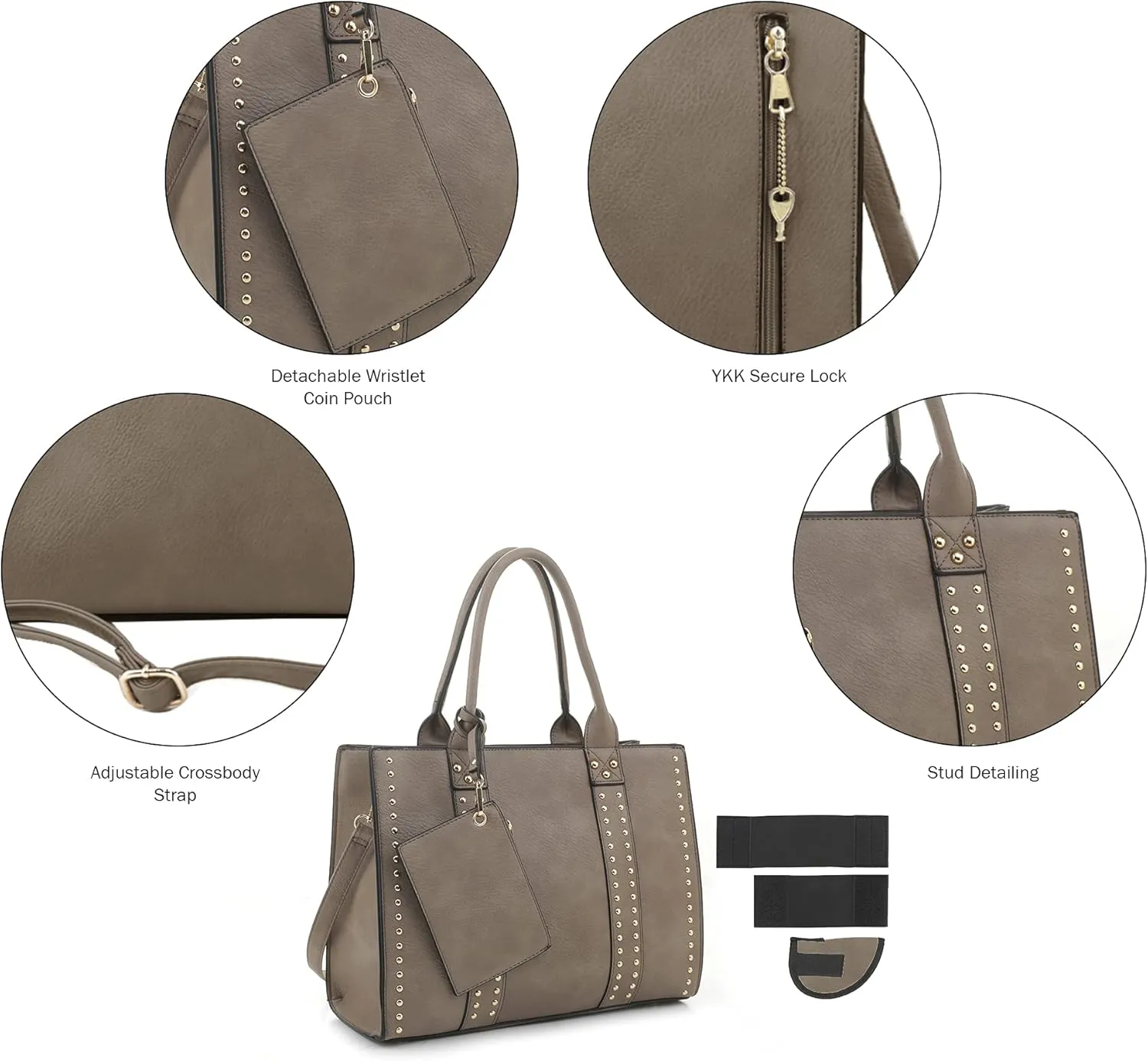 JESSIE & JAMES Concealed Carry Satchel Purse, Top Handle CCW Handbag with Shoulder Strap
