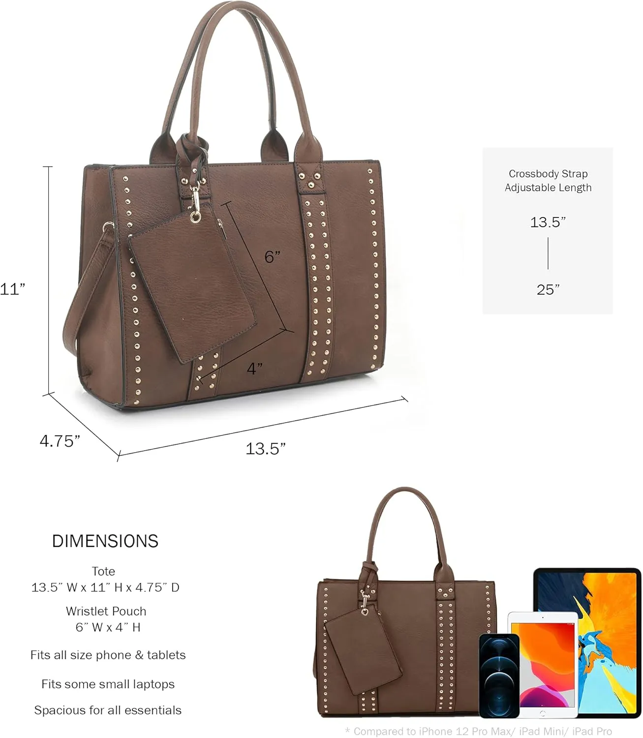 JESSIE & JAMES Concealed Carry Satchel Purse, Top Handle CCW Handbag with Shoulder Strap