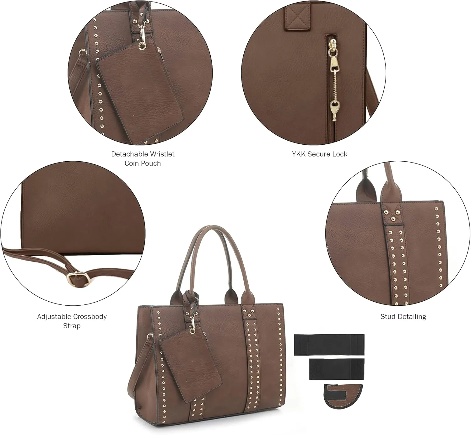JESSIE & JAMES Concealed Carry Satchel Purse, Top Handle CCW Handbag with Shoulder Strap