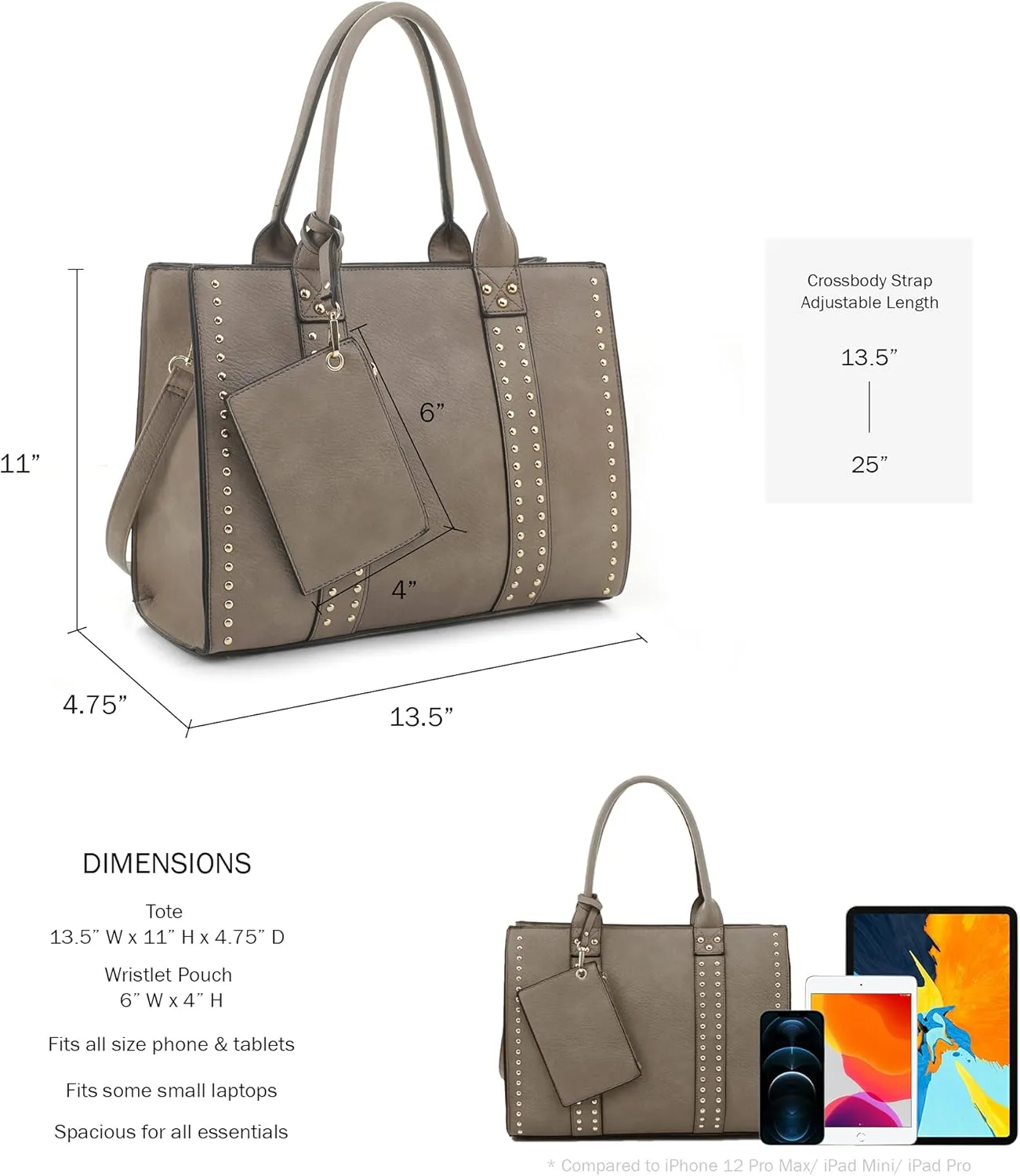 JESSIE & JAMES Concealed Carry Satchel Purse, Top Handle CCW Handbag with Shoulder Strap