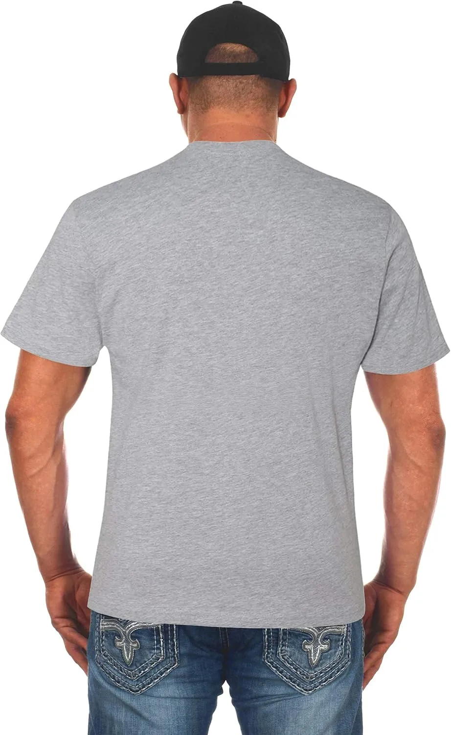 JH DESIGN GROUP Men's Chevy Corvette C7 Crew Neck T-Shirt in Black & Gray & Red