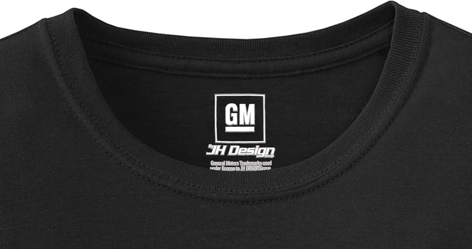JH DESIGN GROUP Mens Chevy Corvette T-Shirt C6 Series Logo Black Crew Neck Shirt