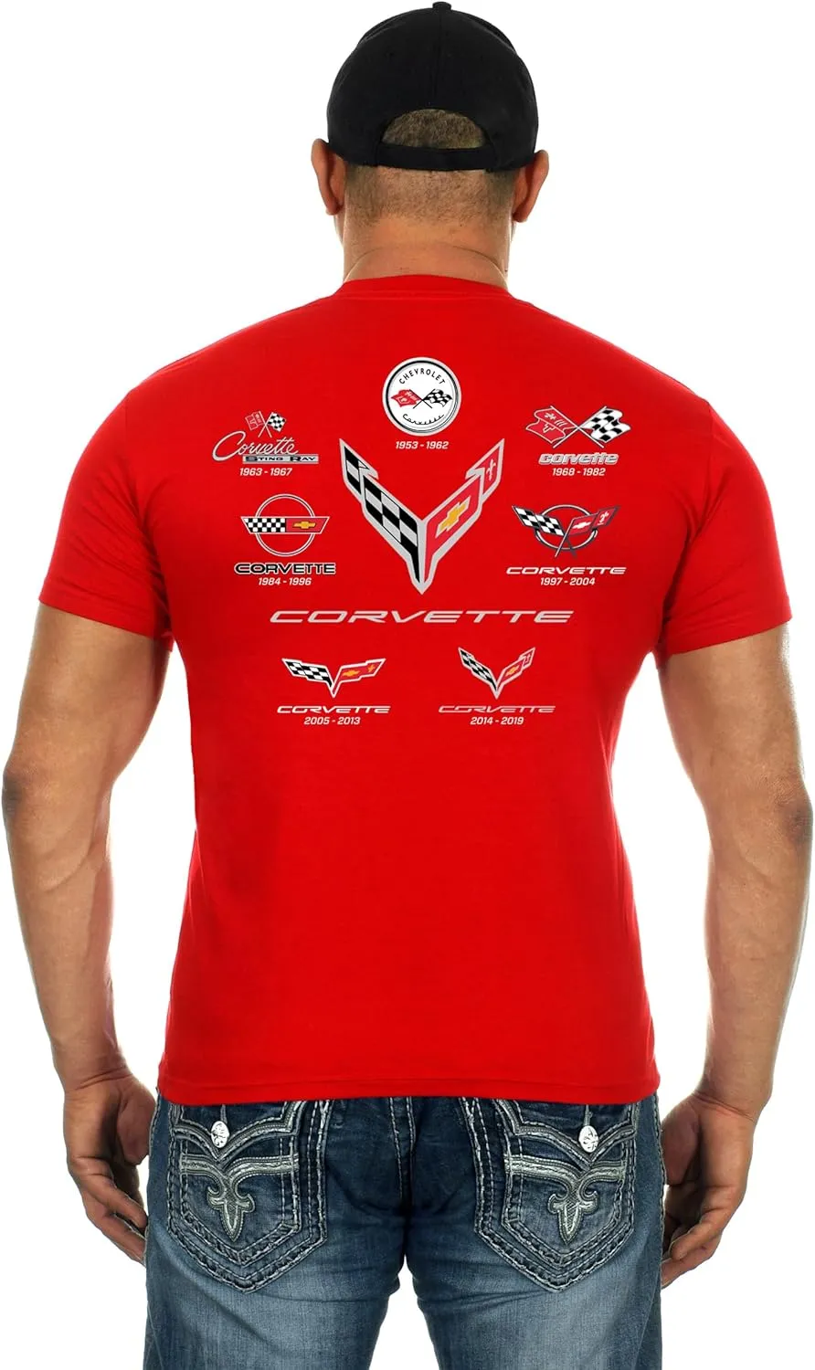 JH DESIGN GROUP Mens Corvette T-Shirt C8 C7 C6 C5 C4 C3 C2 C1 Collage Shirt