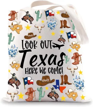 JNIAP Texas Makeup Bag Texas Themed Gifts Texas Cowgirl Gifts Texas Travel Gifts Texas Zipper Pouch (look out texas TG)