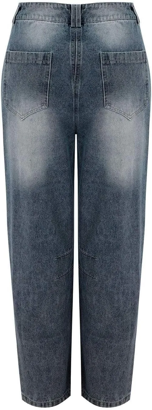 JOFOW Oprah Pants Tummy Control Sailor Wide Leg Trouser oprah's Favorite Jeans Wide Leg Cropped Jeans for Women