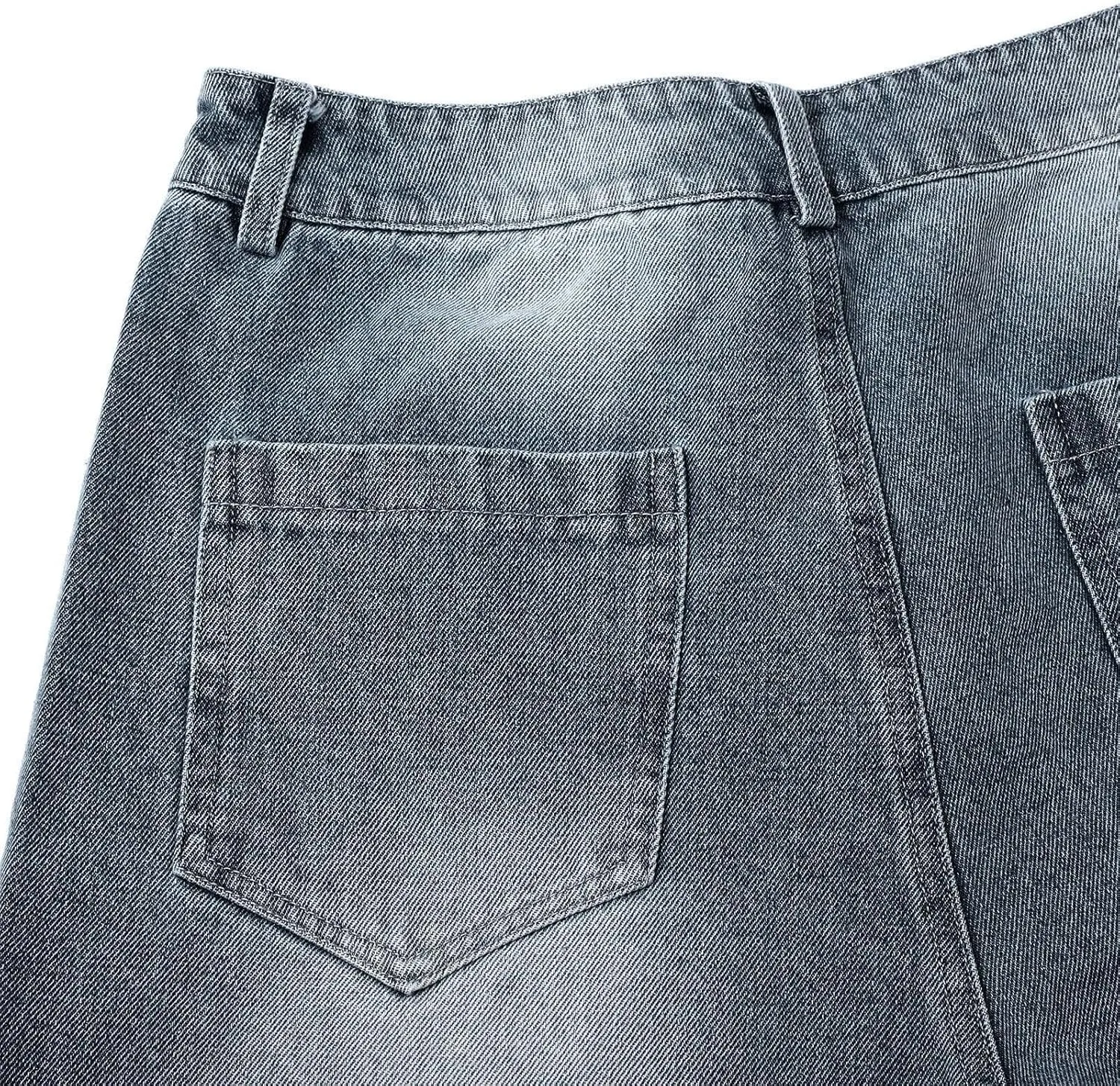 JOFOW Oprah Pants Tummy Control Sailor Wide Leg Trouser oprah's Favorite Jeans Wide Leg Cropped Jeans for Women