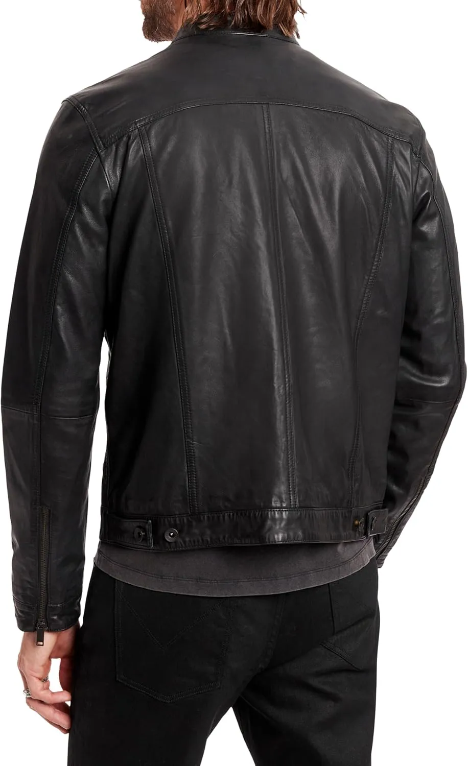 John Varvatos Men's Brando Leather Jacket