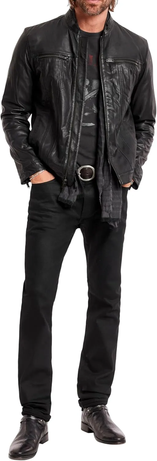 John Varvatos Men's Brando Leather Jacket