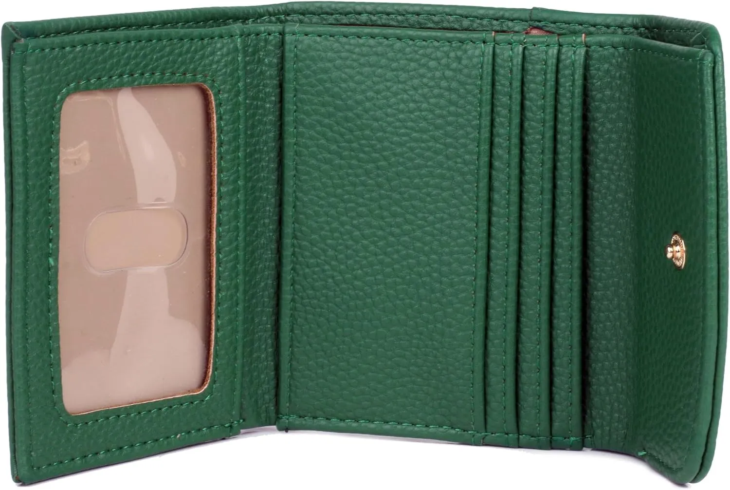 Julia Buxton Solid Pebble Vegan Leather Mini Trifold