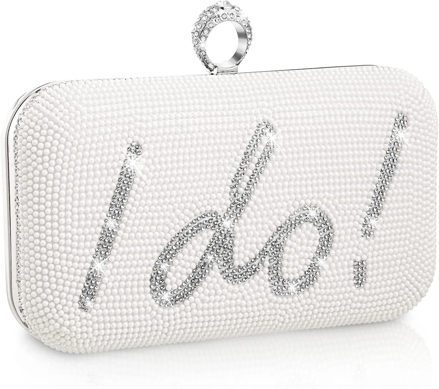 Kacctyen Rhinestone Clutch Bag Bride Clutch Purse Diamond Evening Bag Bride Purse Embellished Jewels Rhinestone Box Bag Gift