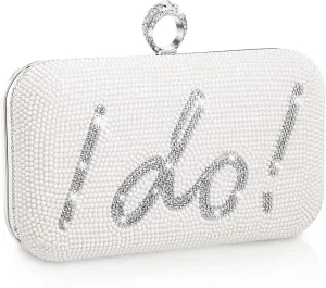 Kacctyen Rhinestone Clutch Bag Bride Clutch Purse Diamond Evening Bag Bride Purse Embellished Jewels Rhinestone Box Bag Gift
