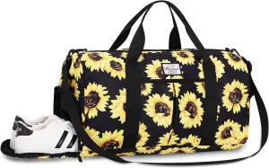 KAMO Travel Duffle Bag, Weekender Bags for Women with Shoe Compartment, Gym Bag for Women with Wet Pocket Workout Dance Tote Bag Personal Item Travel Bag with Trolley Sleeve