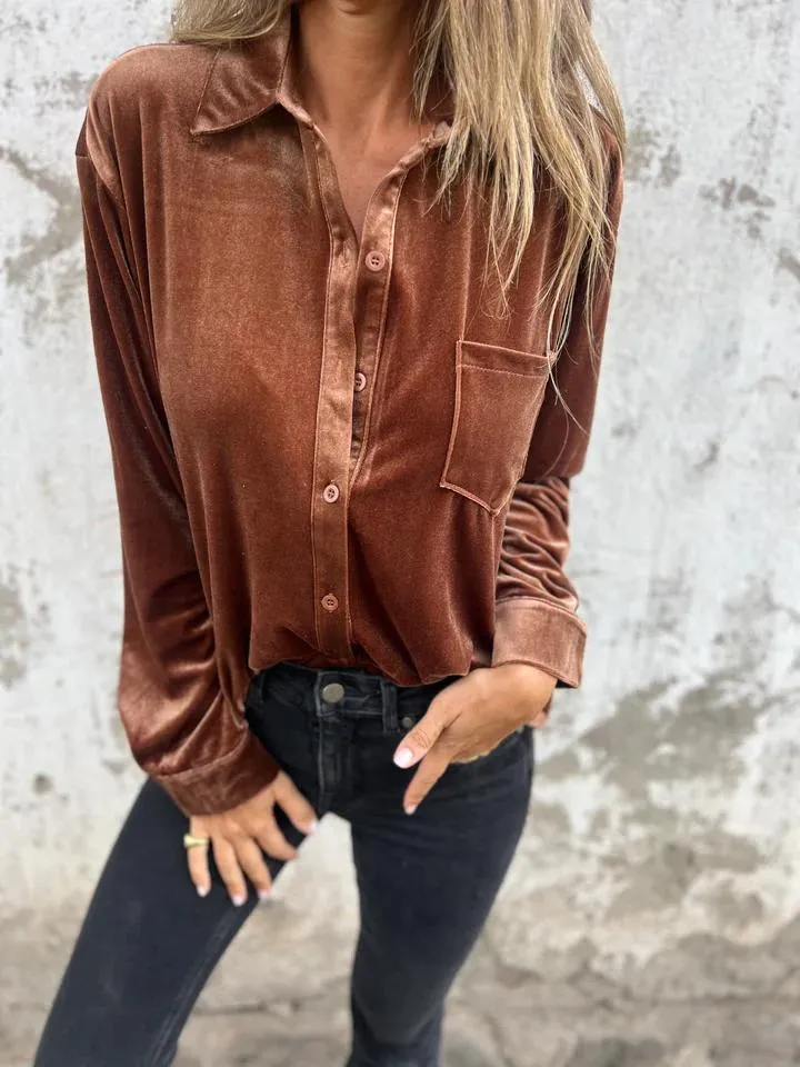 Kaya – Elegant Velvet Blouse