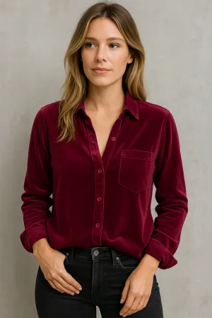 Kaya – Elegant Velvet Blouse