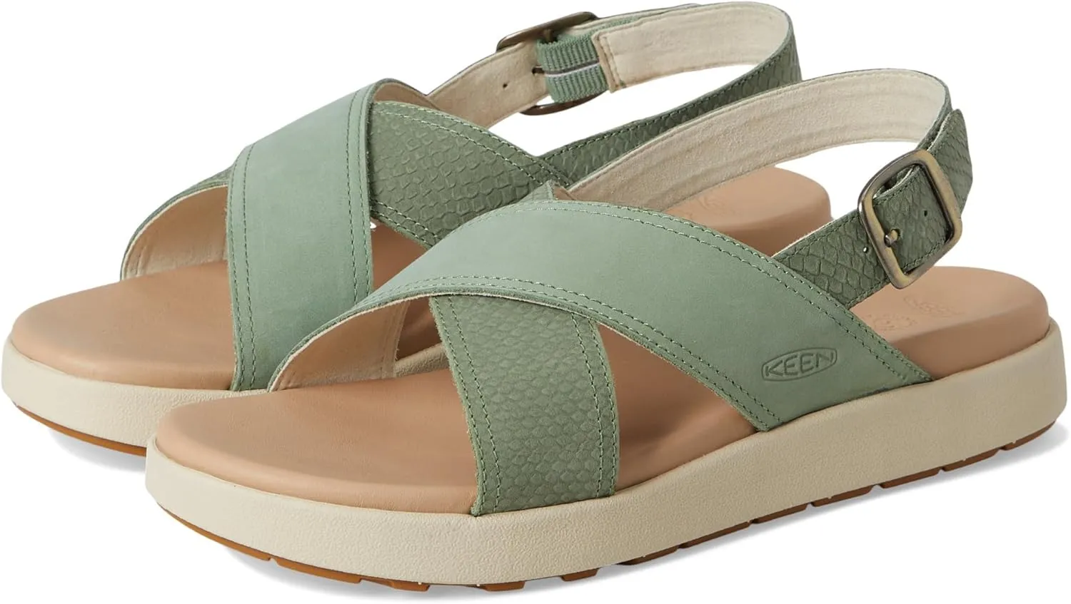 KEEN Womens Elle Luxe Cross Strap Cute Comfortable Leather