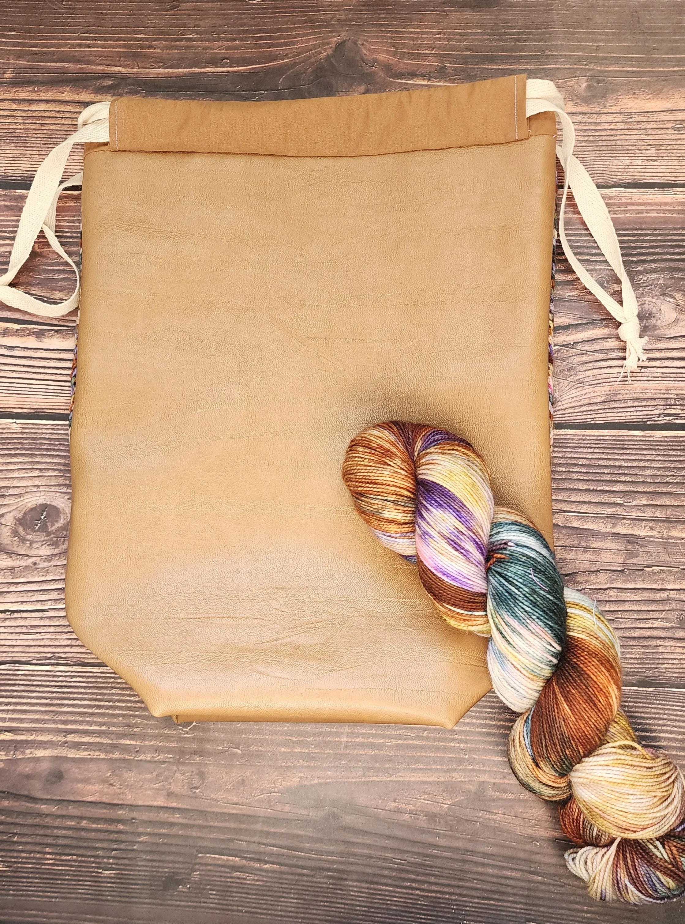 Keep Calm and Carry Yarn Knitted Knapsack