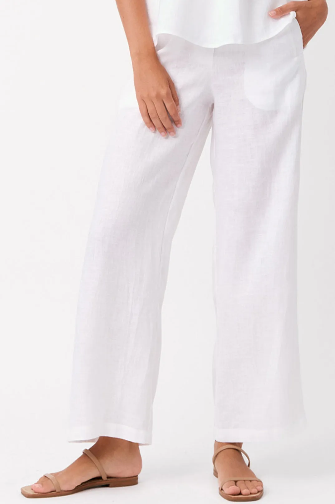 Kelly Linen Pant (White)