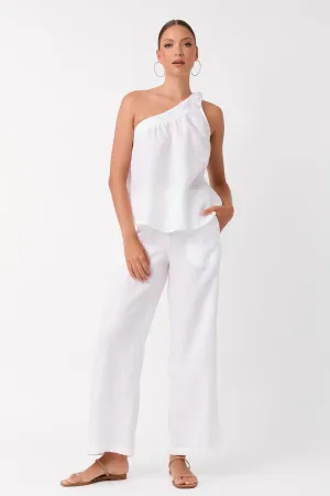 Kelly Linen Pant (White)