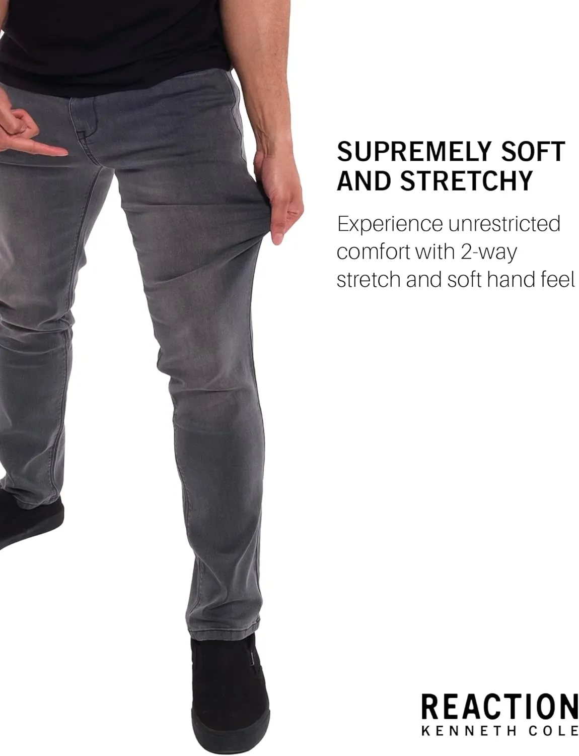 Kenneth Cole Reaction Mens Jeans Slim Fit - 2-Way Stretch Denim Jeans for Men Slim Fit - Men's Jeans 5-Pocket