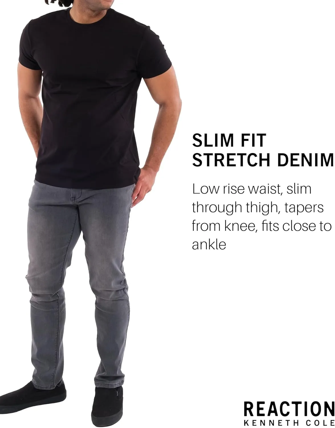 Kenneth Cole Reaction Mens Jeans Slim Fit - 2-Way Stretch Denim Jeans for Men Slim Fit - Men's Jeans 5-Pocket