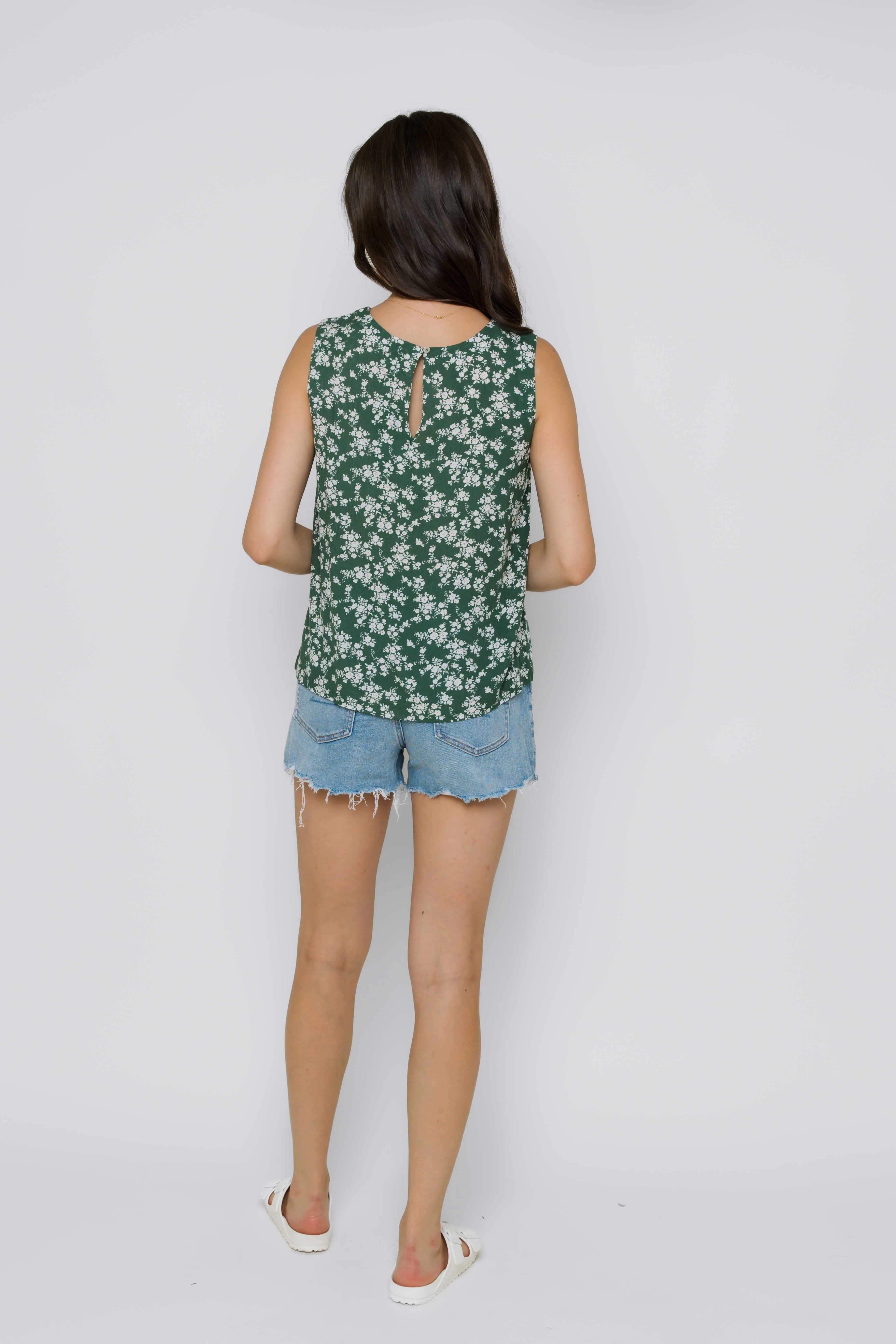 Keri-Sleeveless Woven Shell
