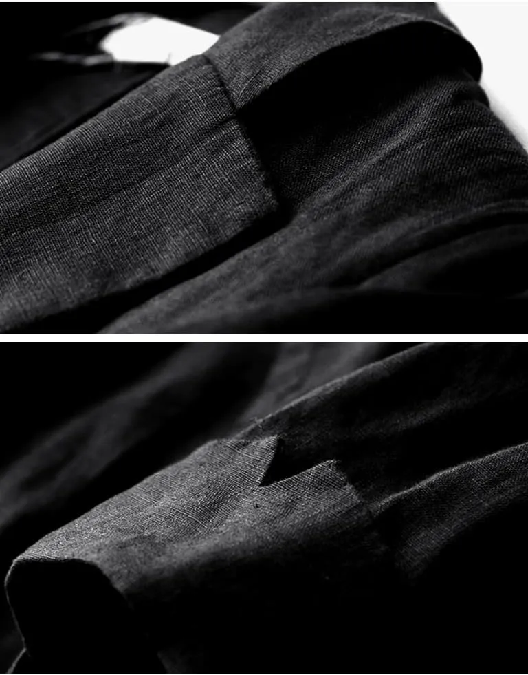 Kinghua Women's Casual One Button Linen Blazer Jackets Lapel 3/4 Sleeve Suit Blazer