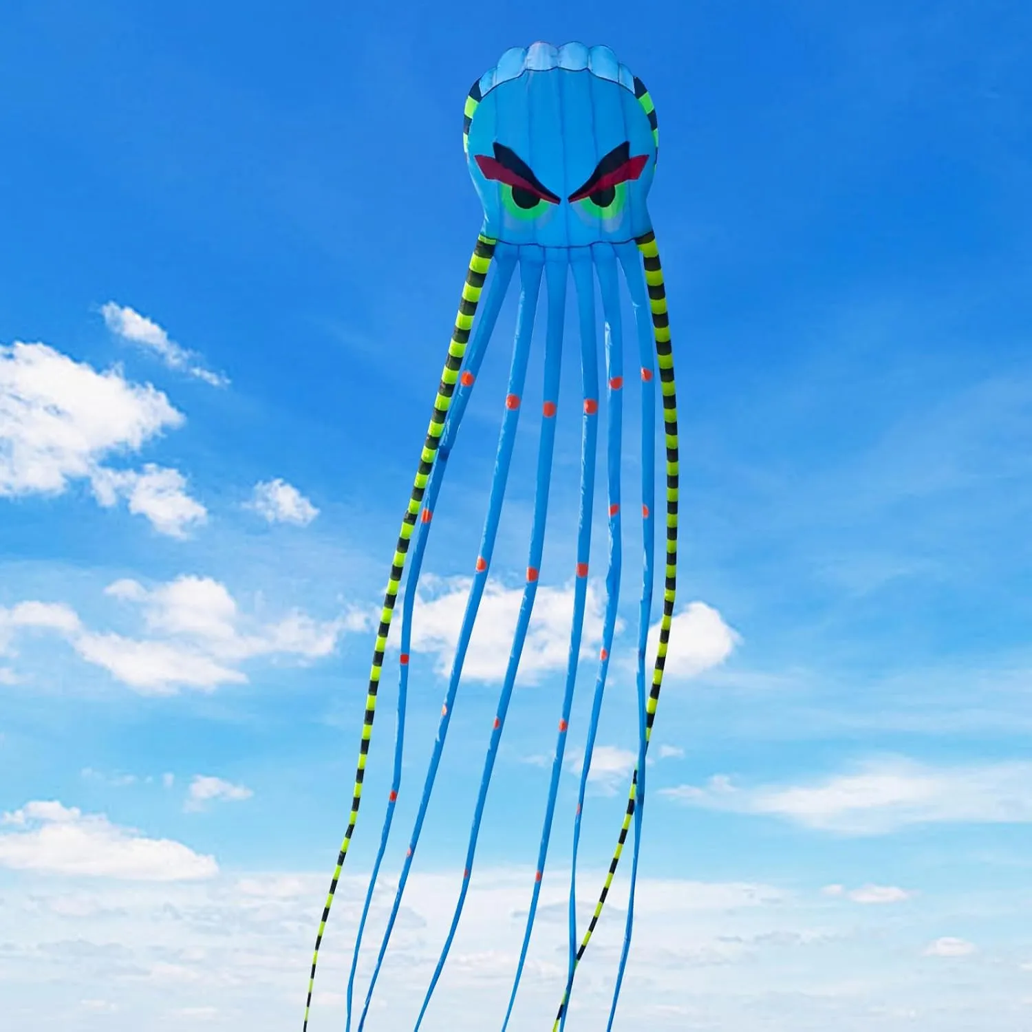 Kites for Adults Giant Octopus Kite 26ft for Outdoor Fun Large 3D Kite with Reel for Beach, Park, and Family Gatherings - Durable Design Easy to Fly