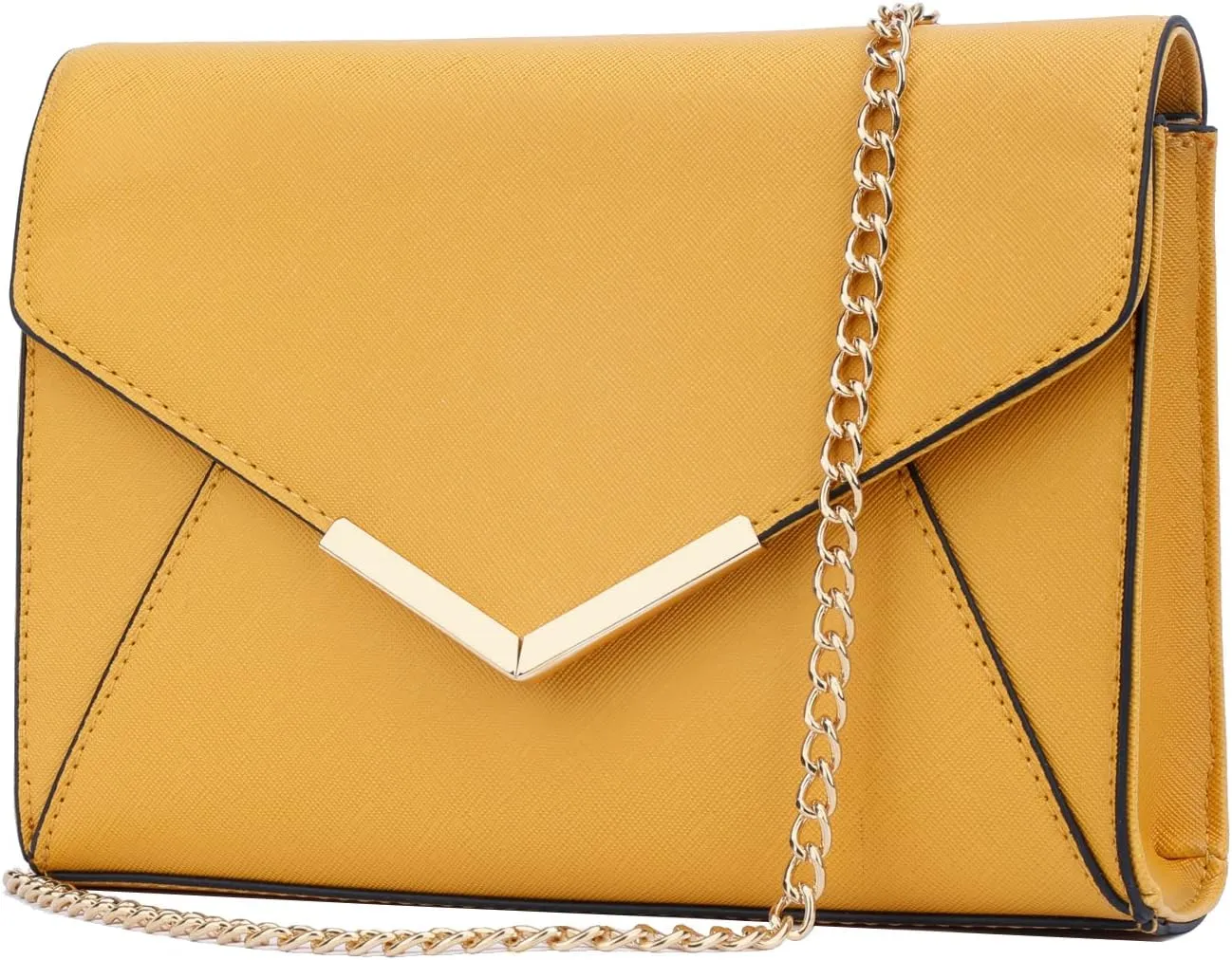 KKXIU Women Elegant Faux Leather Evening Envelope Clutch Purse Foldover Bags for Party Wedding Prom