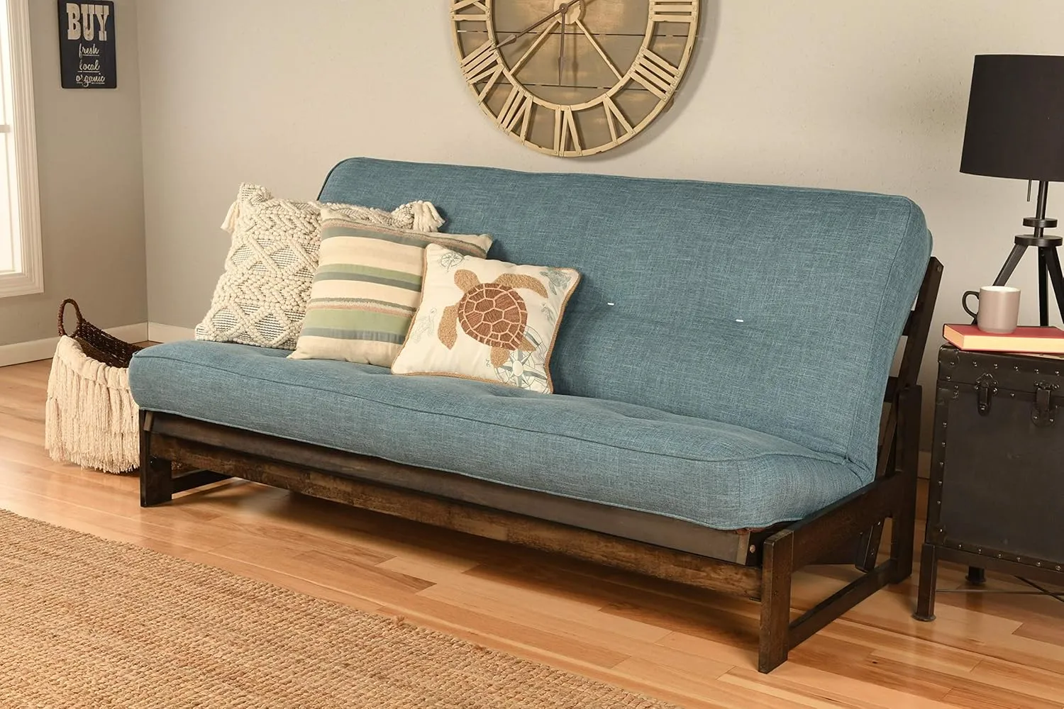 Kodiak Aspen Full-Size Futon Mattress, Blue Linen