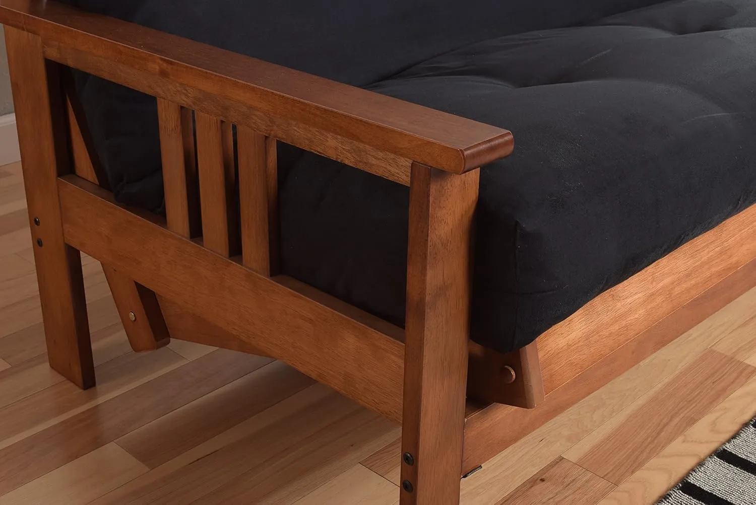 Kodiak Furniture Monterey Futon Set, No Drawers, with Barbados Base and Linen Cocoa Mattress
