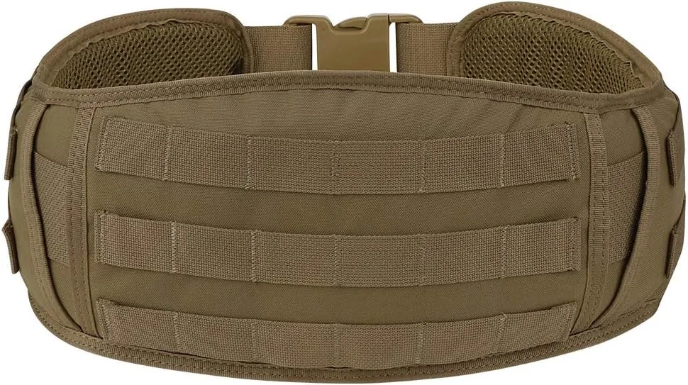 Krydex Tactical Molle Modular Low Profile Padded Patrol Battle Belt with Mesh Lining