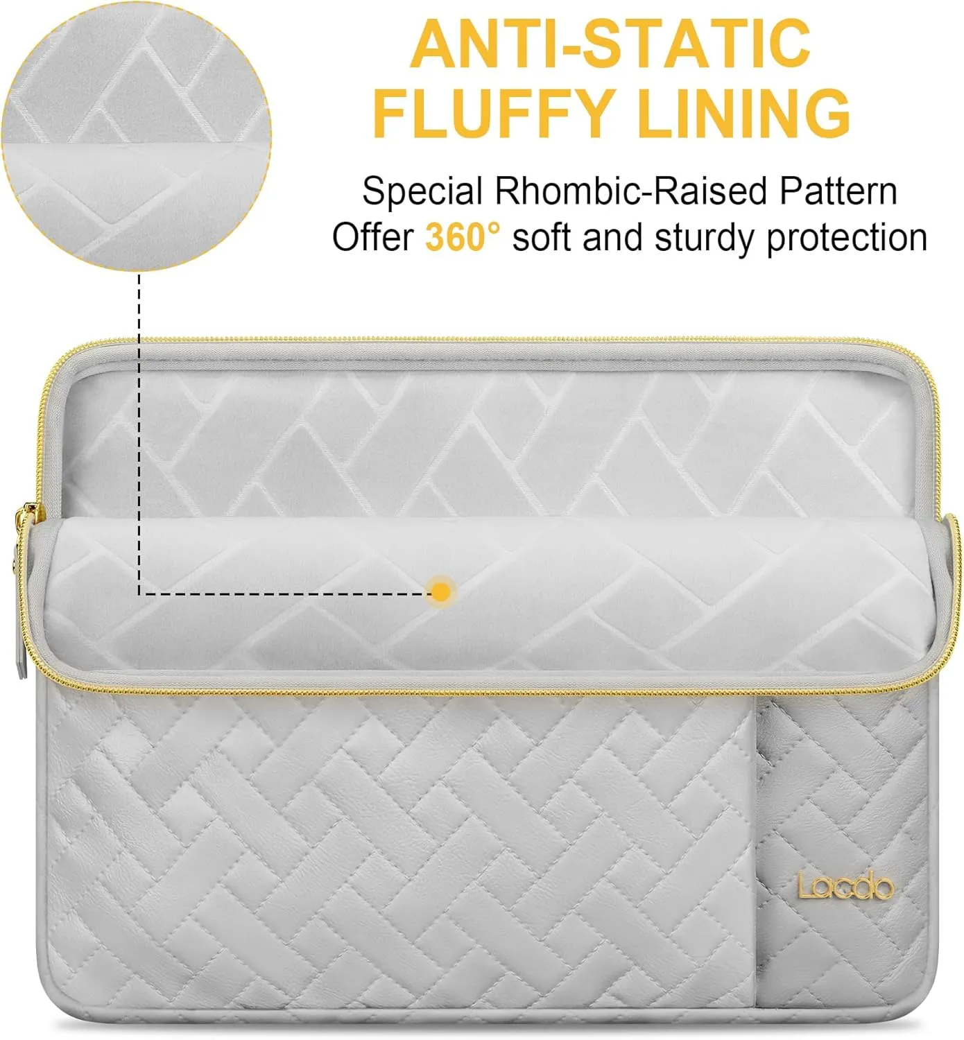 Lacdo Laptop Sleeve Case for 14 inch New MacBook Pro M4/M3/M2/M1 Chips Pro Max A3112 A3401 A3185 A2918 A2992 A2779 2024-2021, 13.8" Surface Laptop 7th, 13.5" Surface Laptops 6 5 4 3 Computer Bag, Gray