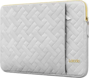 Lacdo Laptop Sleeve Case for 14 inch New MacBook Pro M4/M3/M2/M1 Chips Pro Max A3112 A3401 A3185 A2918 A2992 A2779 2024-2021, 13.8" Surface Laptop 7th, 13.5" Surface Laptops 6 5 4 3 Computer Bag, Gray