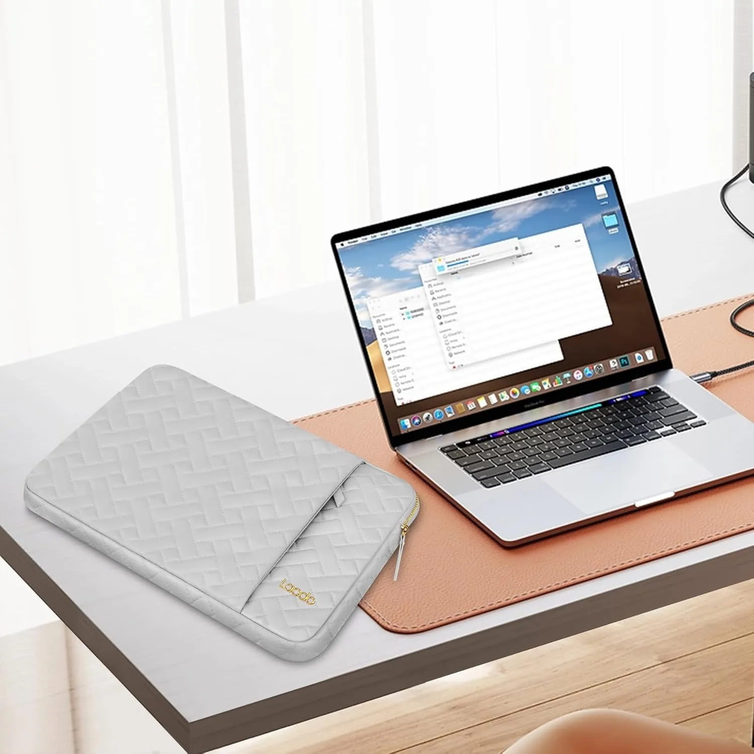 Lacdo Laptop Sleeve Case for 14 inch New MacBook Pro M4/M3/M2/M1 Chips Pro Max A3112 A3401 A3185 A2918 A2992 A2779 2024-2021, 13.8" Surface Laptop 7th, 13.5" Surface Laptops 6 5 4 3 Computer Bag, Gray