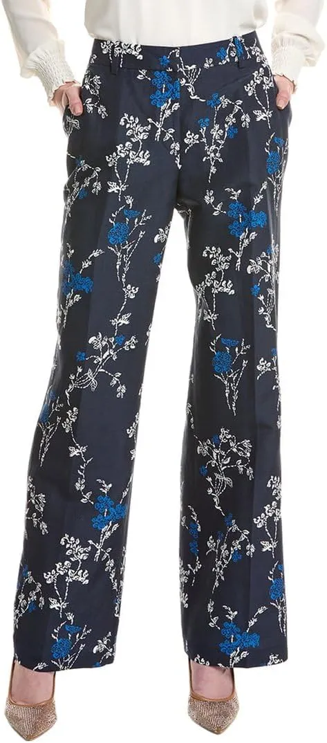 Lafayette 148 New York Gates Silk & Linen-Blend Pant