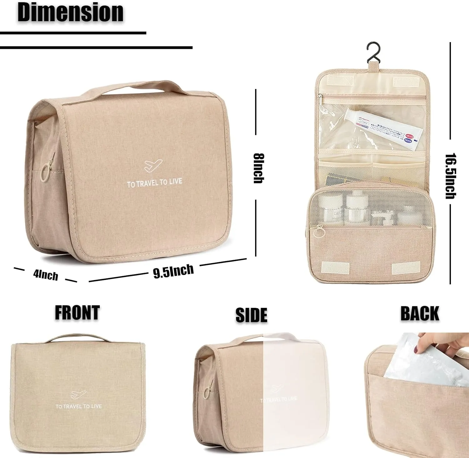 L&FY Multifunction Portable Travel Toiletry Bag Cosmetic Makeup Pouch Toiletry Case Wash Organizer