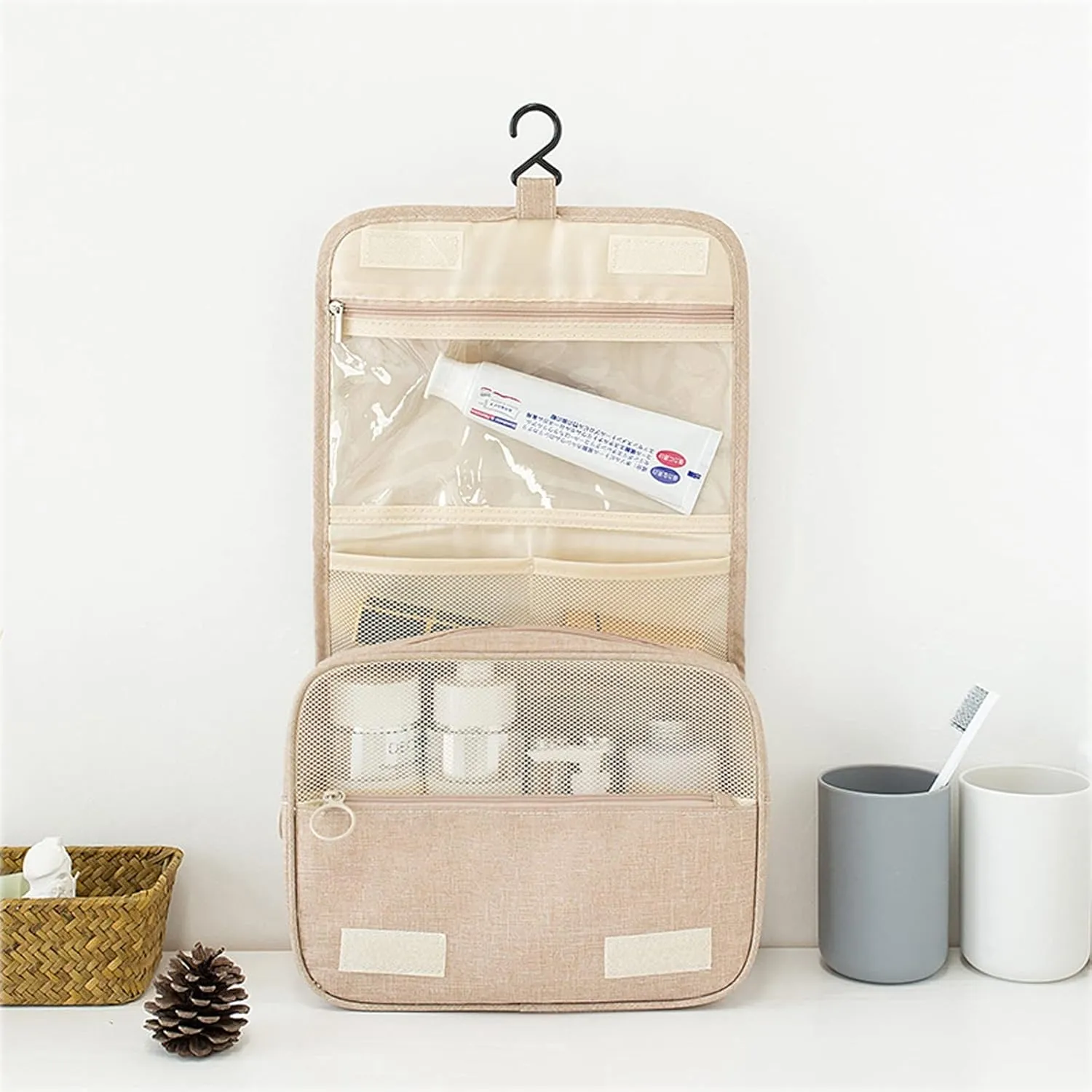 L&FY Multifunction Portable Travel Toiletry Bag Cosmetic Makeup Pouch Toiletry Case Wash Organizer
