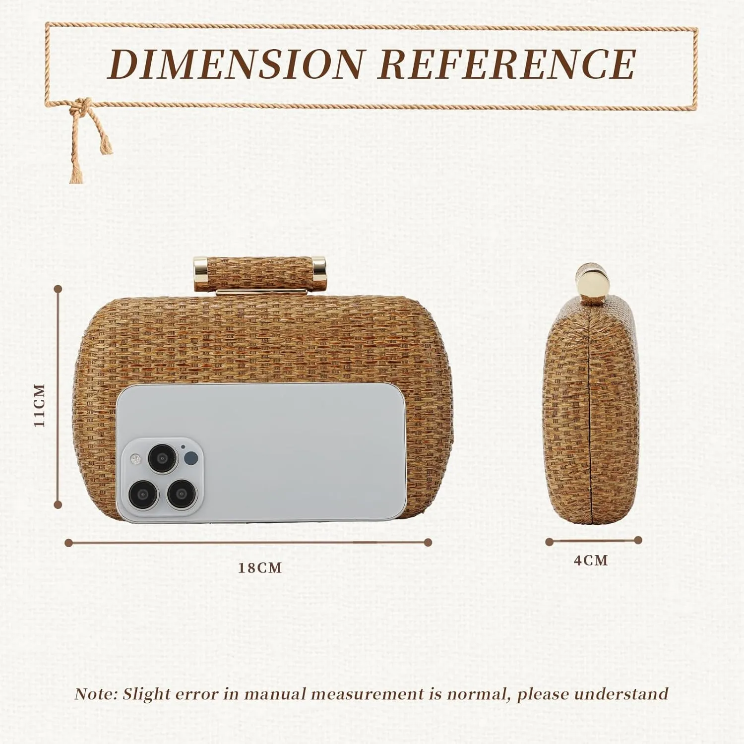 Lanpet Women’s Evening Handbags Elegant Straw Clutch Purse for Party Wedding Summer Beach Bag