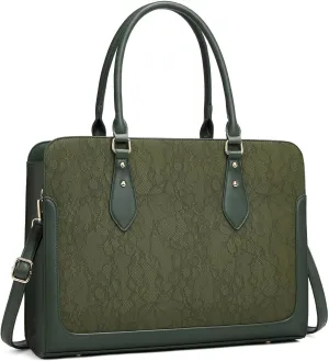 Laptop Bag for Women 15.6 Inch Work Tote Bag for Women,Leather Computer Bags Waterproof Tote Professional Briefcase,Large Capacity Business Office Bag for Work