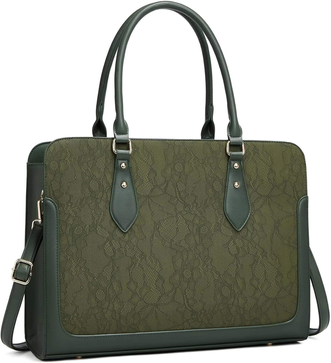 Laptop Bag for Women 15.6 Inch Work Tote Bag for Women,Leather Computer Bags Waterproof Tote Professional Briefcase,Large Capacity Business Office Bag for Work
