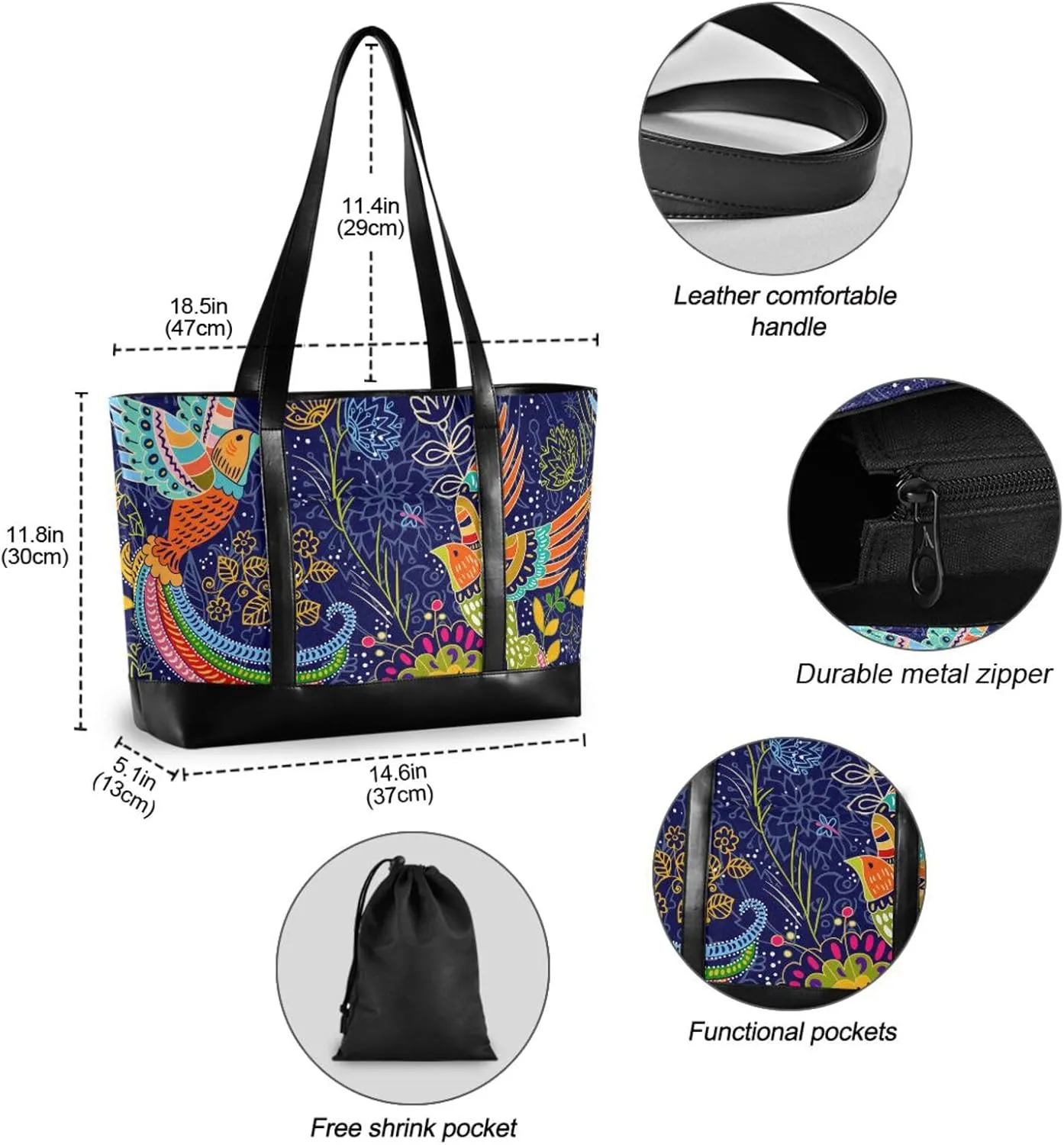 Laptop Tote Bag for Women 15.6in Tote Bag Laptop Compartment Work Bag Office Computer Teacher Travel Shoulder Bag