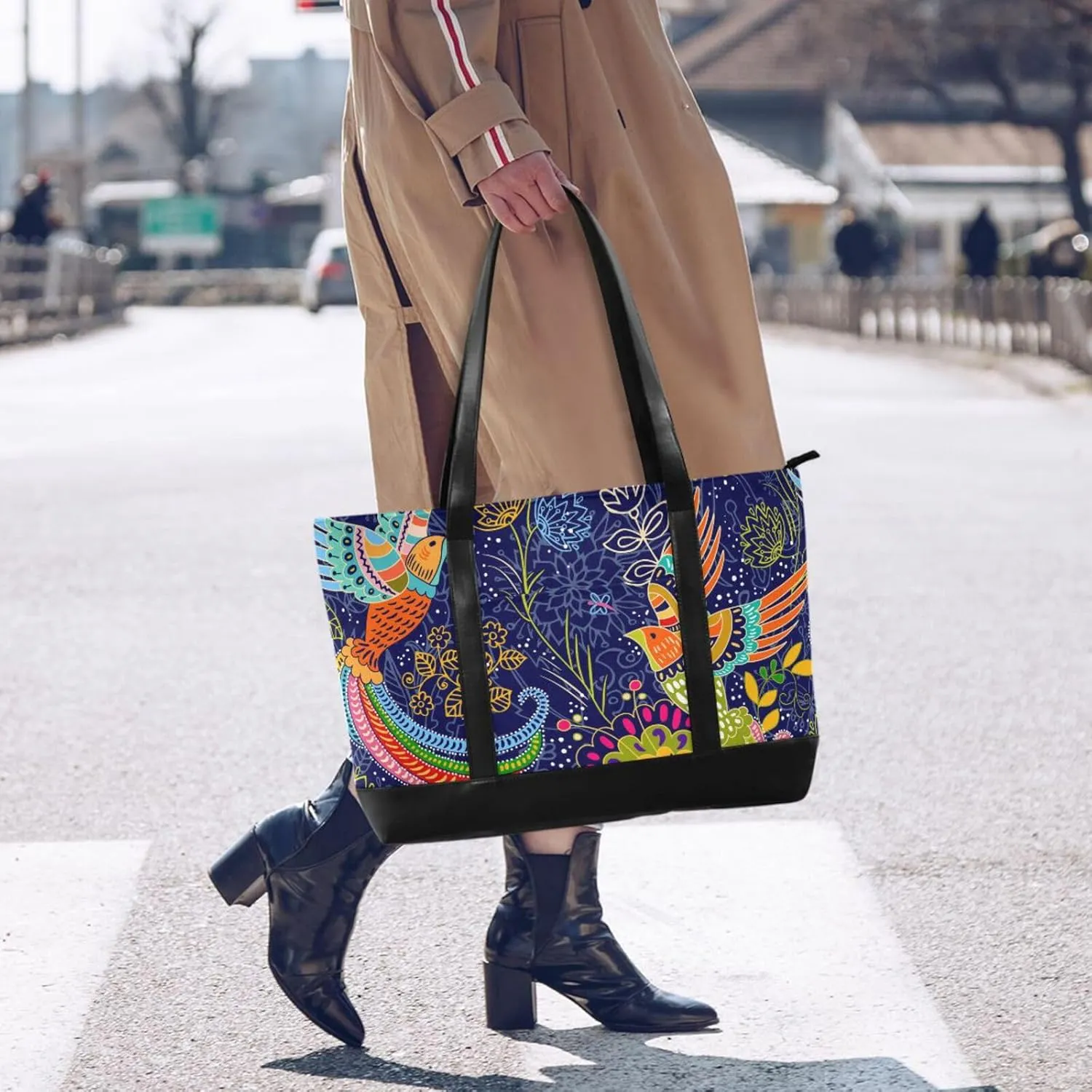 Laptop Tote Bag for Women 15.6in Tote Bag Laptop Compartment Work Bag Office Computer Teacher Travel Shoulder Bag