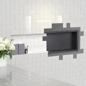 Large Rectangle Shower Niche 14" x 50"(Inside 12" x 48") with Mosaic MESH - Shower Niche Insert Tile Ready for Shower Wall Shelf - for Shampoo & Toiletry Storage Flush Mount Installation